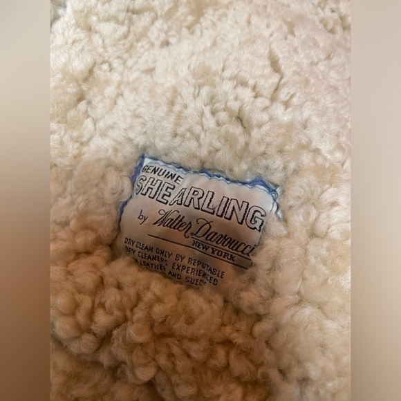 Vintage Walter Davoucci Shearling Leather Blue  Jacket Winter Mens XL - Picture 9 of 14